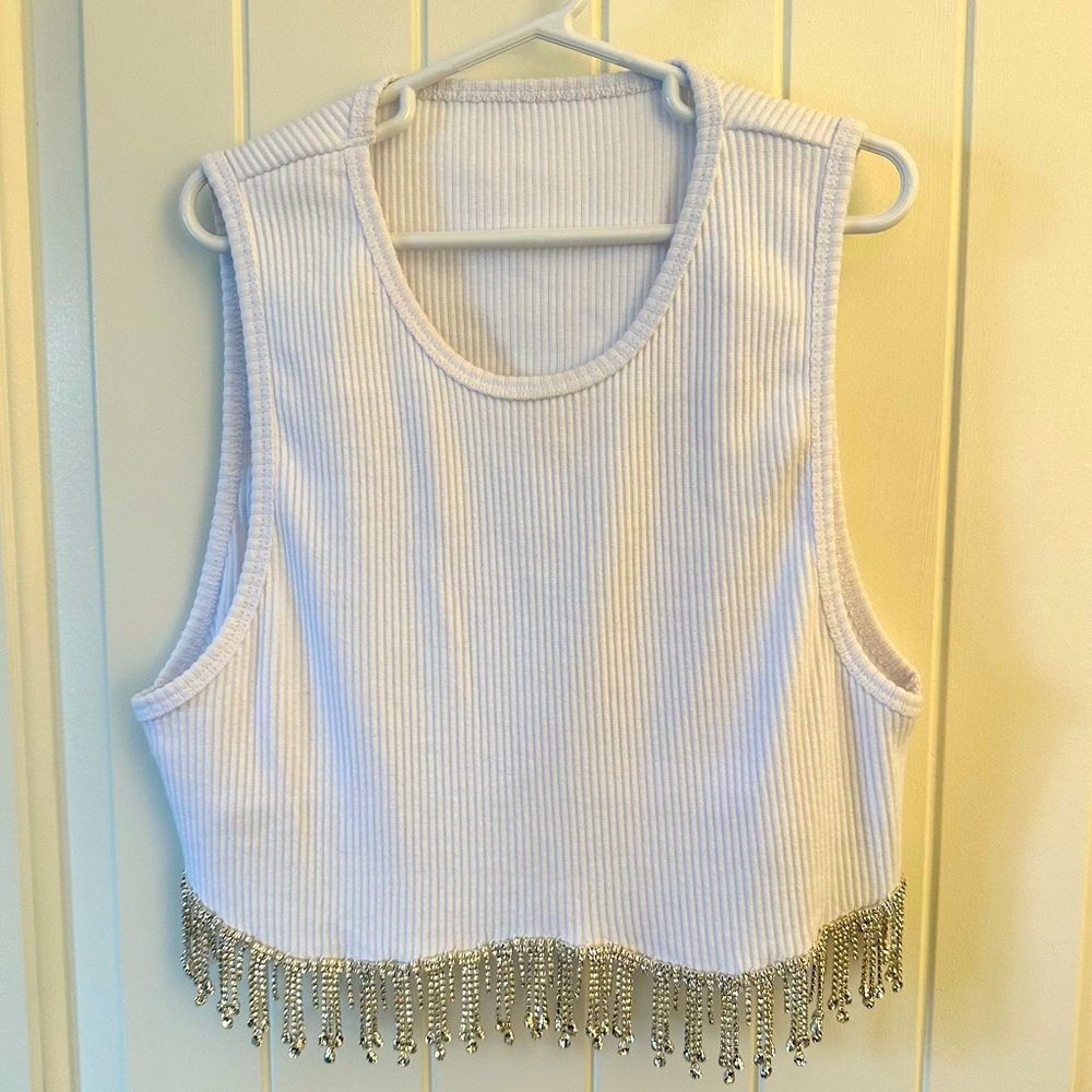 Rhinestone Crop Top